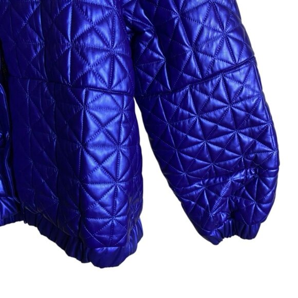 Shein Curve Women’s Purple Quilted Vibrant Hooded Jacket - Picture 4 of 10